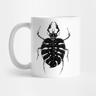 Stag beetle and Monstera Mug